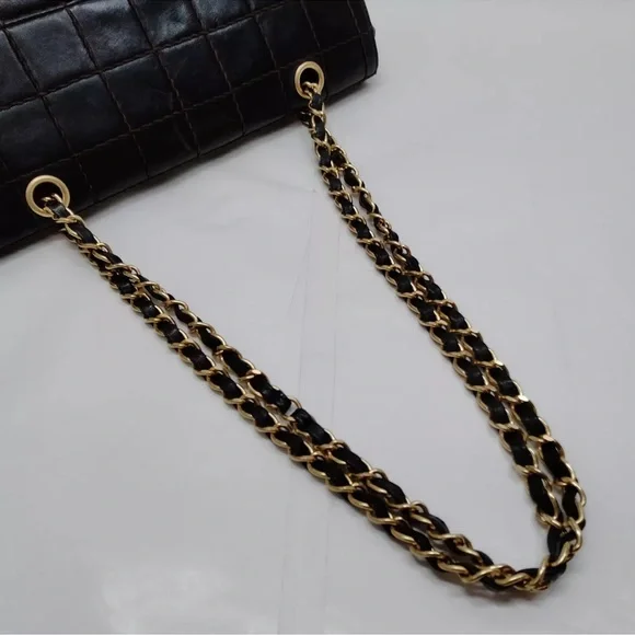 CHANEL CC Single Flap Chocolate Bar Logo Lambskin Chain Bag - Picture 8 of 13